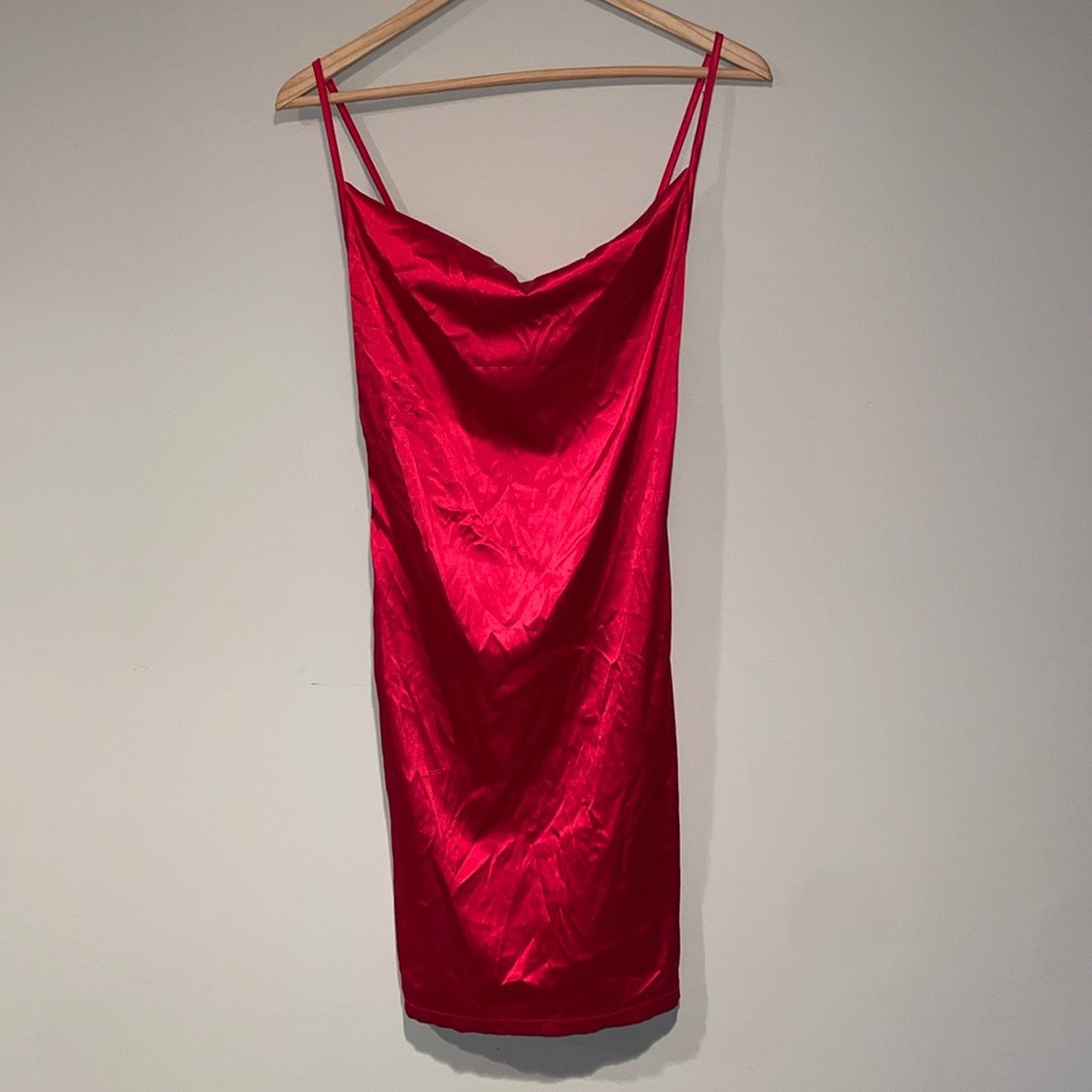 SHEIN Red Satin Dress Women’s size Small